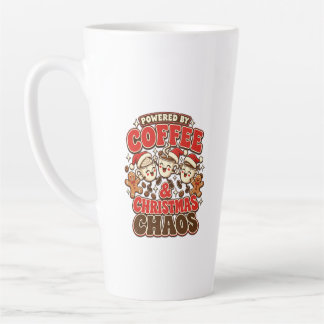 Aangedreven door koffie en kerstchaos latte mok
