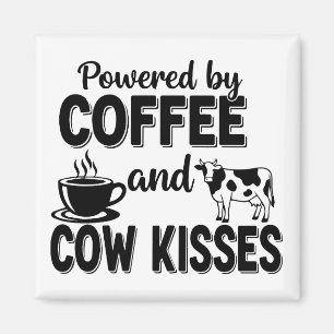 Aangedreven door koffie en koeienkusjes magneet
