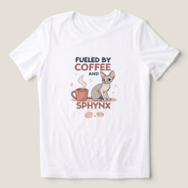 Aangedreven door koffie en kunst van Sphynx katten Tri-Blend Shirt