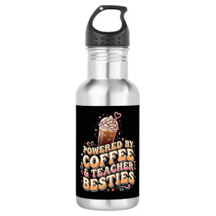 Aangedreven Door Koffie En Lerarenvriendinnen Waterfles