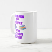 Aangedreven door koffie- en lesplannen koffiemok (Voorkant links)