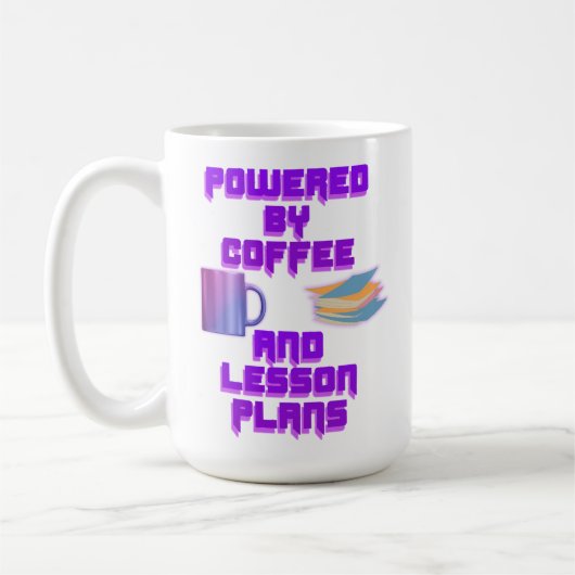 Aangedreven door koffie- en lesplannen koffiemok (Links)