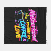 Aangedreven door koffie en liefde | Grappige Moede Fleece Deken (Voorkant (Horizontaal))