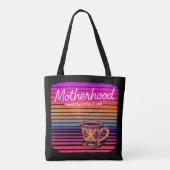 Aangedreven door koffie en liefde | Grappige Moede Tote Bag (Achterkant)
