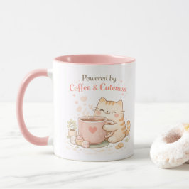Aangedreven door koffie en schattigheid Zoete Roze Mok