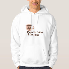 Aangedreven door koffie en vadergrappen – Grappige Hoodie