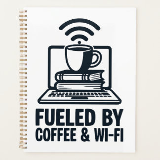 Aangedreven door koffie en Wi-Fi - Grappig remote Planner