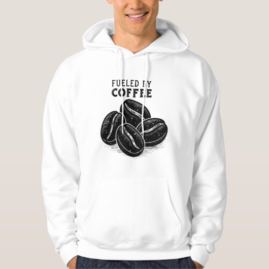 Aangedreven door koffie – Grappig ontwerp voor kof Hoodie (Voorkant)