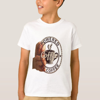 Aangedreven Door Koffie" Grappige Kinderen Grafiek T-shirt