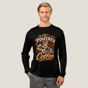 Aangedreven door koffie – Grappige Retro T-Shirt v