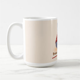 "Aangedreven door koffie" kat die een kopje koffie Koffiemok