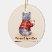 Aangedreven door koffie keramisch ornament (Links)