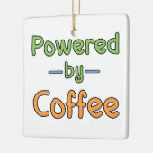 Aangedreven door koffie keramisch ornament (Links)