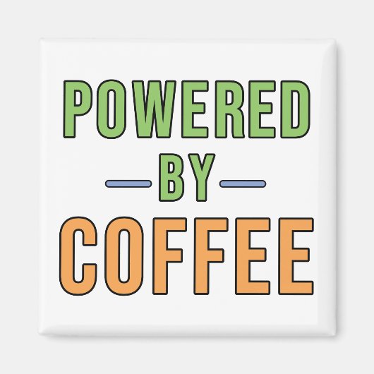 Aangedreven door koffie magneet (Voorkant)