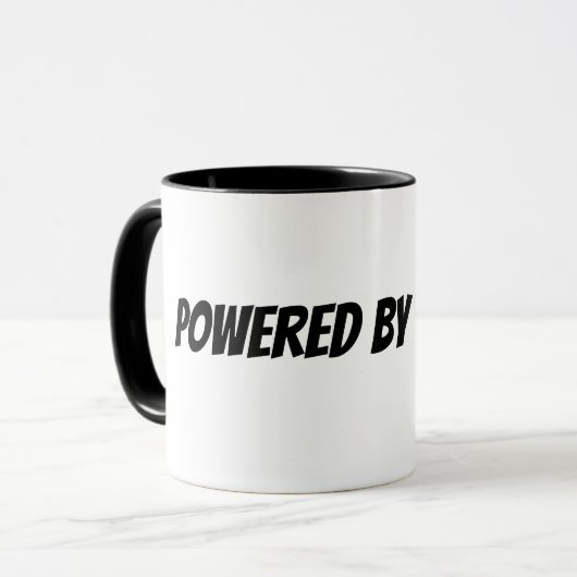 aangedreven door koffie mok (Voorkant links)