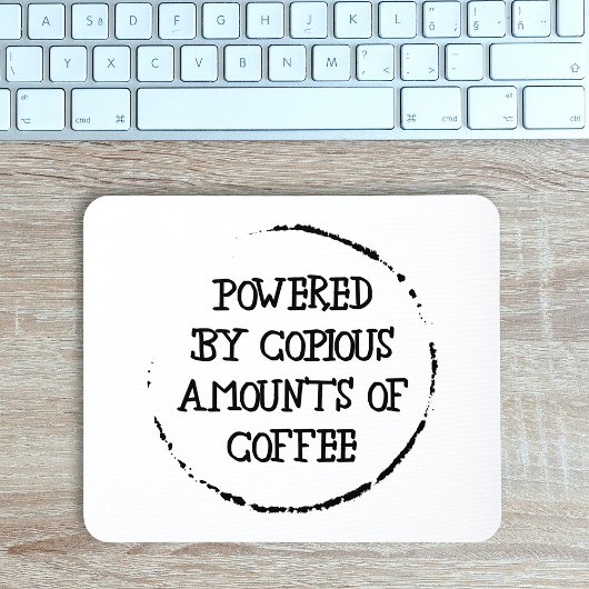 Aangedreven door koffie muismat