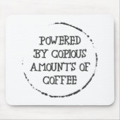 Aangedreven door koffie muismat (Voorkant)