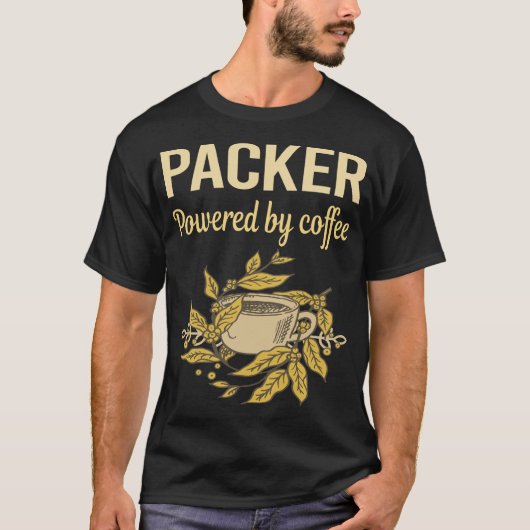 Aangedreven door koffie - Packer T-shirt (Voorkant)