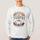 Aangedreven door koffie papa en grappen t-shirt (Voorkant)