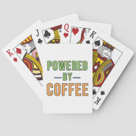 Aangedreven door koffie pokerkaarten
