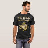Aangedreven door koffie - Server T-shirt (Voorkant volledig)