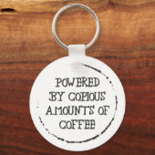 Aangedreven door koffie sleutelhanger (Voorkant)