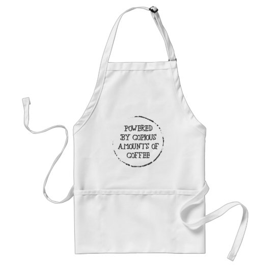 Aangedreven door koffie standaard schort (Voorkant)