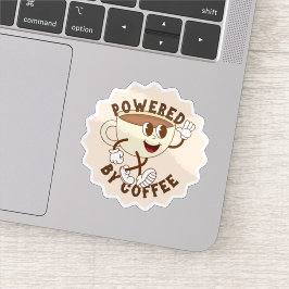 Aangedreven door koffie sticker