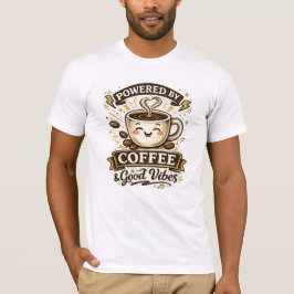 Aangedreven door koffie t-shirt
