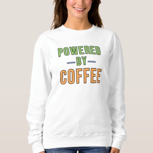 Aangedreven door koffie trui (Voorkant)