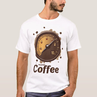 Aangedreven door koffie | Vintage brandstofmeter c T-shirt