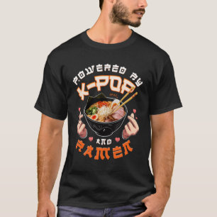 Aangedreven door Kpop en Ramen Grappige Fan Muziek T-shirt