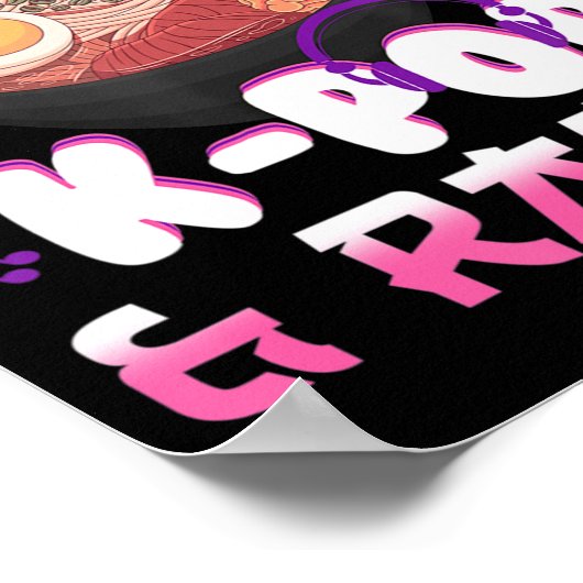 Aangedreven door Kpop en Ramen Kpop Kawaii Anime G Poster (Hoek)