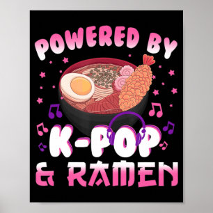 Aangedreven door Kpop en Ramen Kpop Kawaii Anime G Poster
