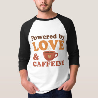 Aangedreven door Liefde en Koffieliefhebber T-shirt