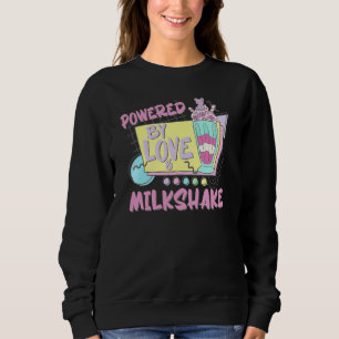Aangedreven Door Liefde Milkshake Retro 80s 90s Ko Trui