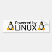 Aangedreven door Linux Bumpersticker (Voorkant)