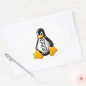 Aangedreven door Linux Ovale Sticker (Envelop)
