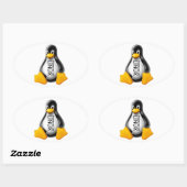 Aangedreven door Linux Ovale Sticker (Vel)