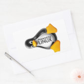 Aangedreven door Linux Rechthoekige Sticker (Envelop)