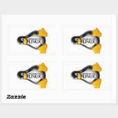 Aangedreven door Linux Rechthoekige Sticker (Vel)