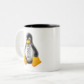 Aangedreven door Linux Tweekleurige Koffiemok (Voorkant links)