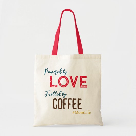 Aangedreven door Love Mum Life Funny Tote Bag (Voorkant)