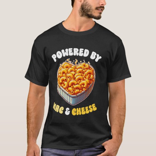 Aangedreven door Mac & Cheese Pasta American Macar T-shirt (Voorkant)