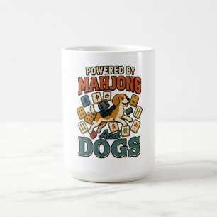 Aangedreven door Mahjong & Beagles: Pixel Art Hond Koffiemok