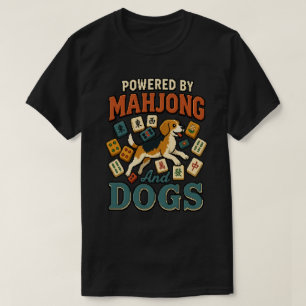 Aangedreven door Mahjong & Beagles: Pixel Art Hond T-shirt