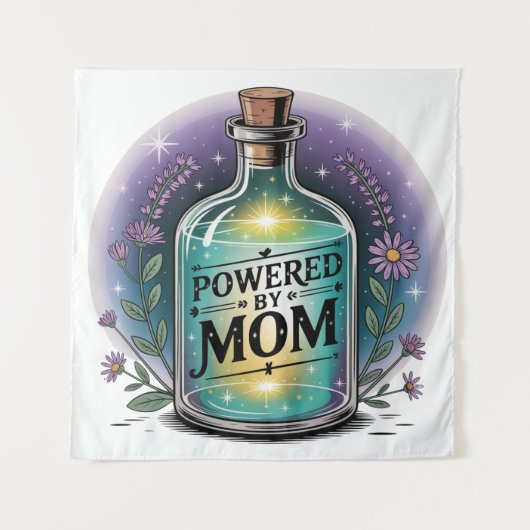 Aangedreven door mama wandkleed (Voorkant)