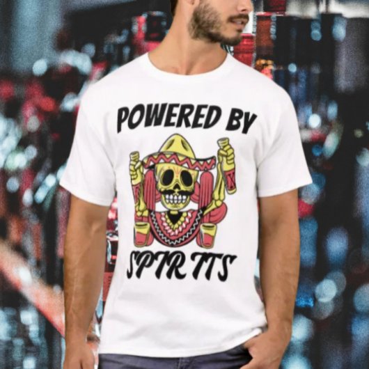 Aangedreven door mannelijke spirits t-shirt