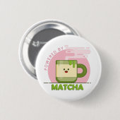 Aangedreven door Matcha Badge Ronde Button 5,7 Cm (Voorkant /achterkant)