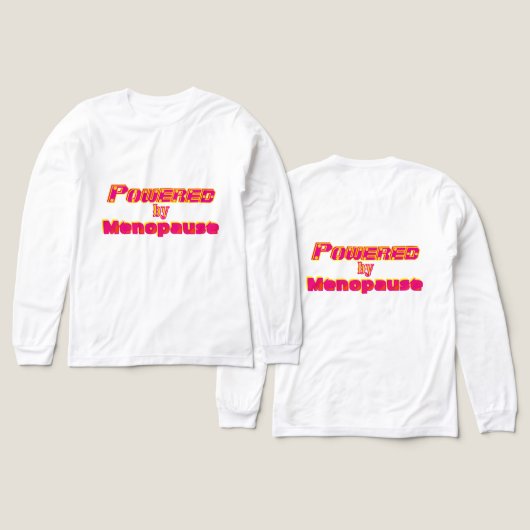 Aangedreven door menopauze 1 Tri-Blend shirt (Design voorkant /achterkant)